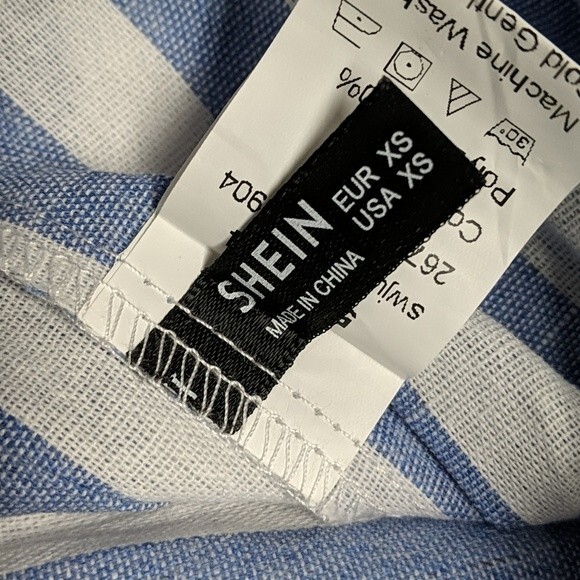 Shein Jumpsuit Women X-Small Halter Backless Romper Striped XS - Picture 7 of 7